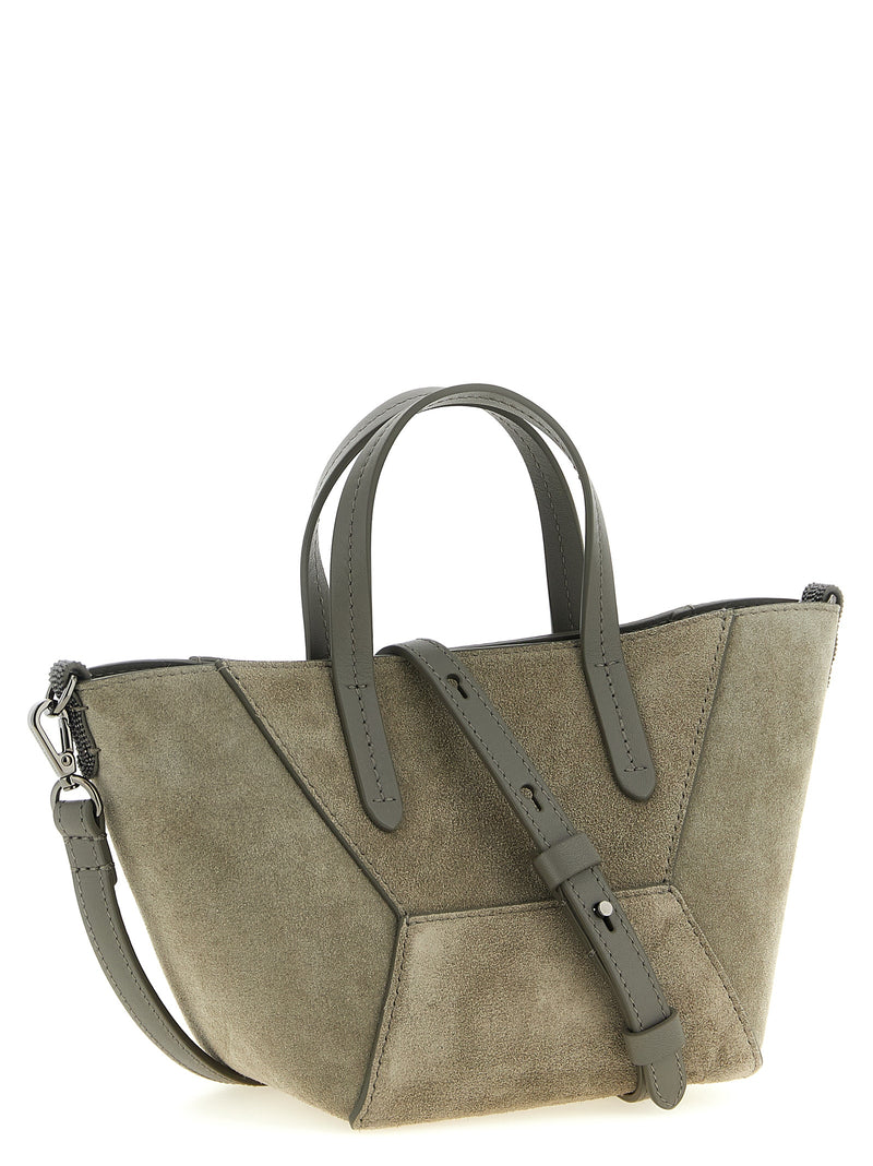 Brunello Cucinelli Bc Duo Mini Handbag - Suede Mini - Style 5C8850 | URBALENTI™