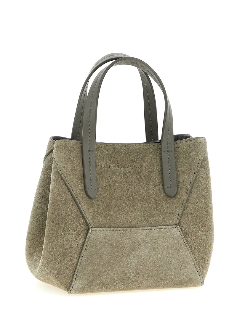 Brunello Cucinelli Bc Duo Mini Handbag - Suede Mini - Style 5C8850 | URBALENTI™