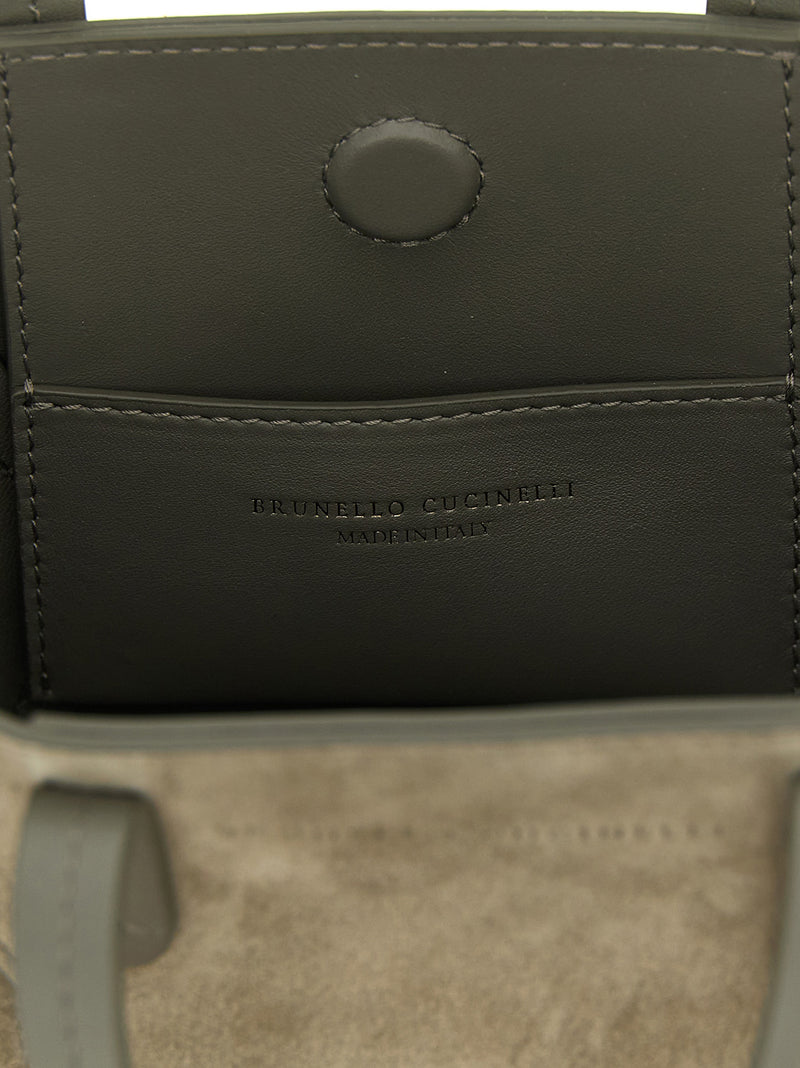 Brunello Cucinelli Bc Duo Mini Handbag - Suede Mini - Style 5C8850 | URBALENTI™