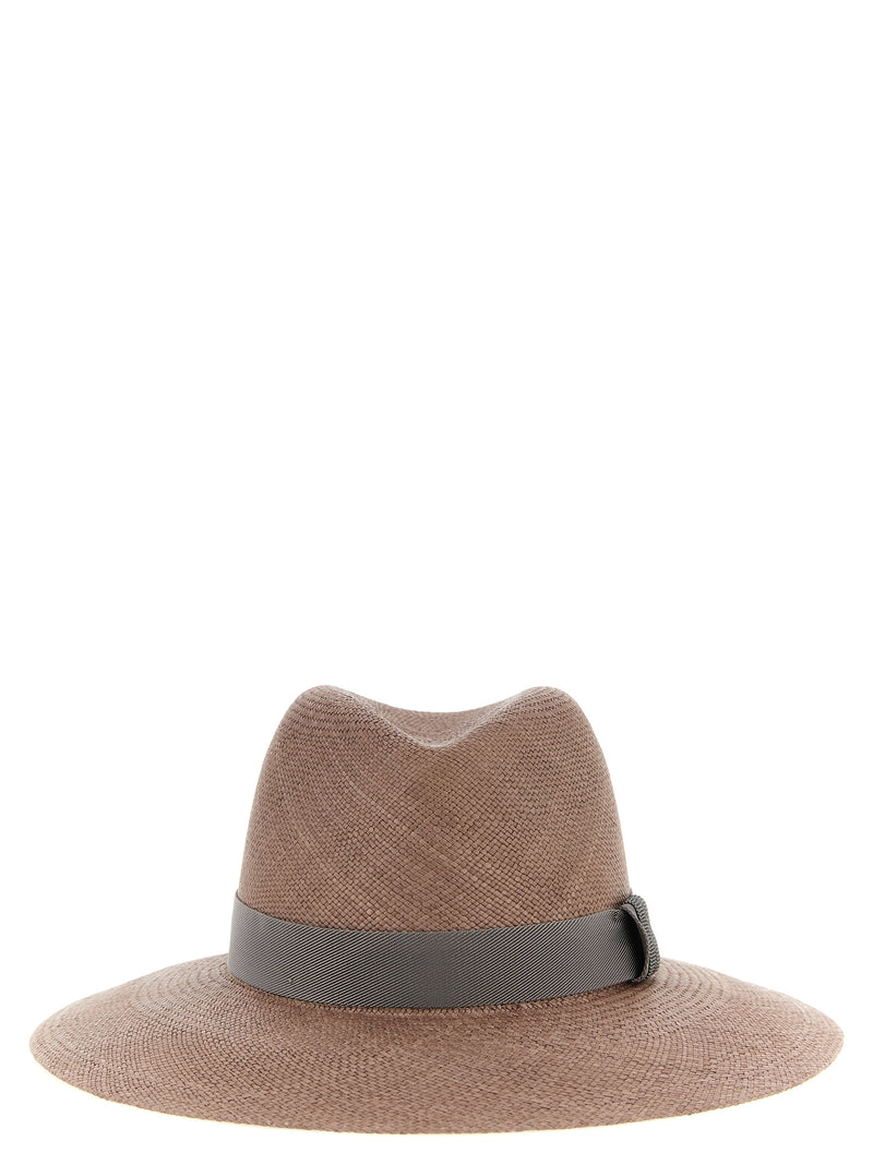Brunello Cucinelli Brunello Cucinelli Precious Leather Band Hat