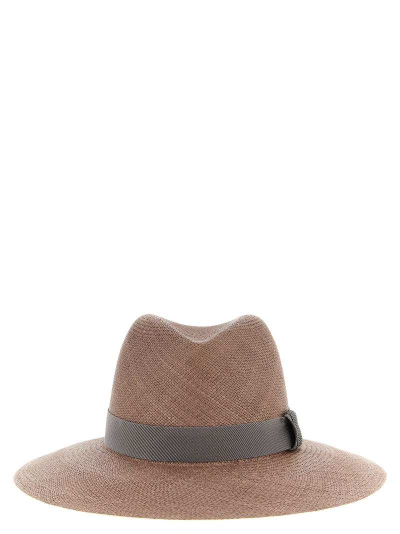 Brunello Cucinelli Brunello Cucinelli Precious Leather Band Hat | URBALENTI™ NYC