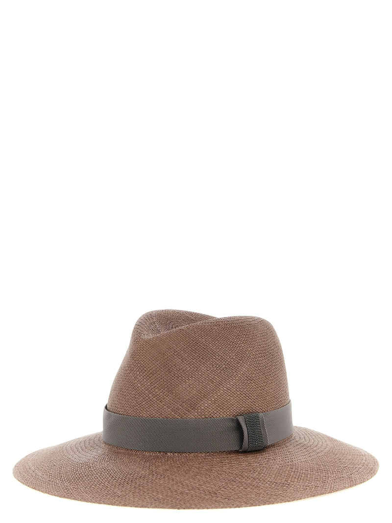 Brunello Cucinelli Brunello Cucinelli Precious Leather Band Hat