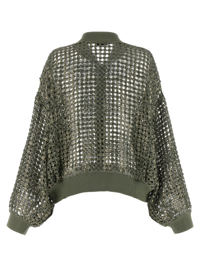 Brunello Cucinelli Dazzling Net Embroidery Cardigan | Urbalenti | Urbale... | Urbalenti™ NYC