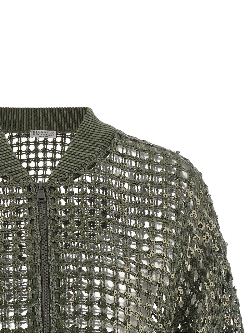 Brunello Cucinelli Dazzling Net Embroidery Cardigan | Urbalenti | Urbale... | Urbalenti™ NYC