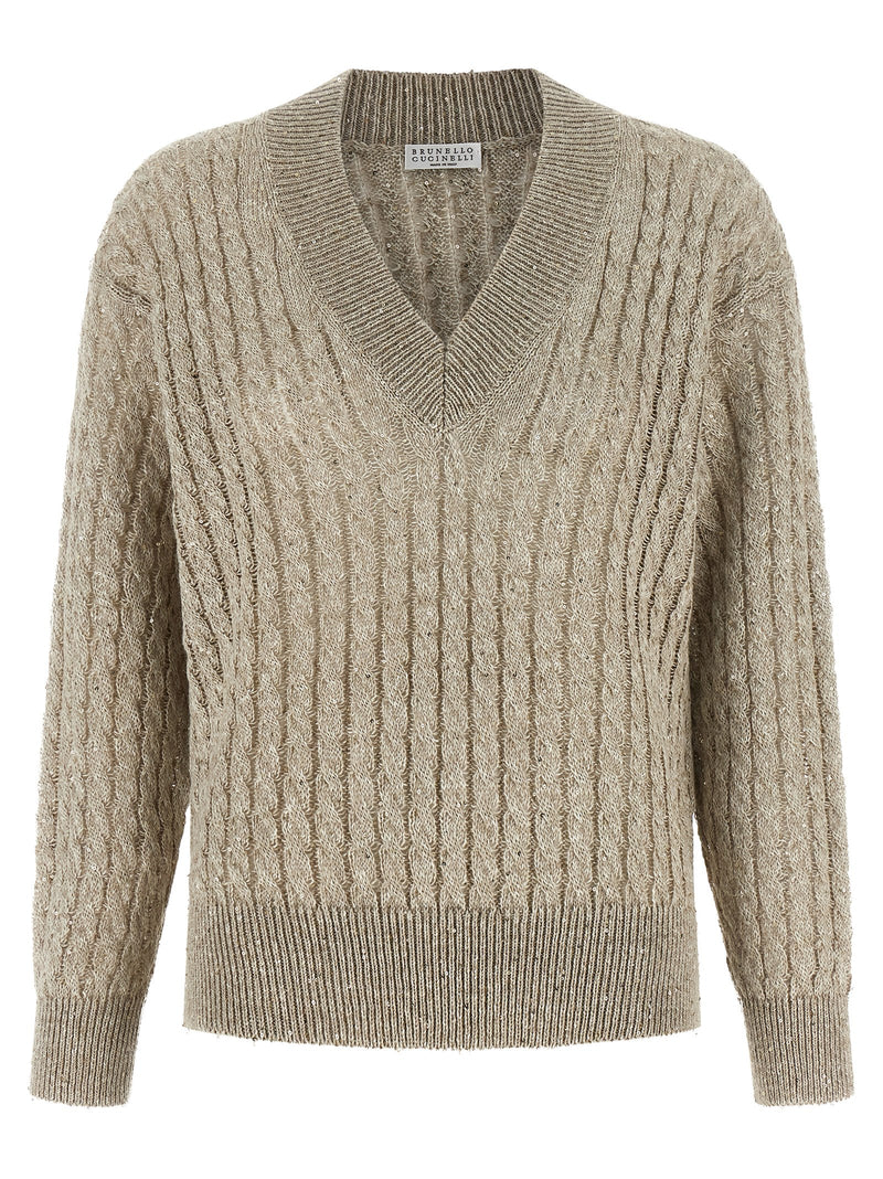 Brunello Cucinelli Micro Sequin Sweater | Urbalenti™ NYC