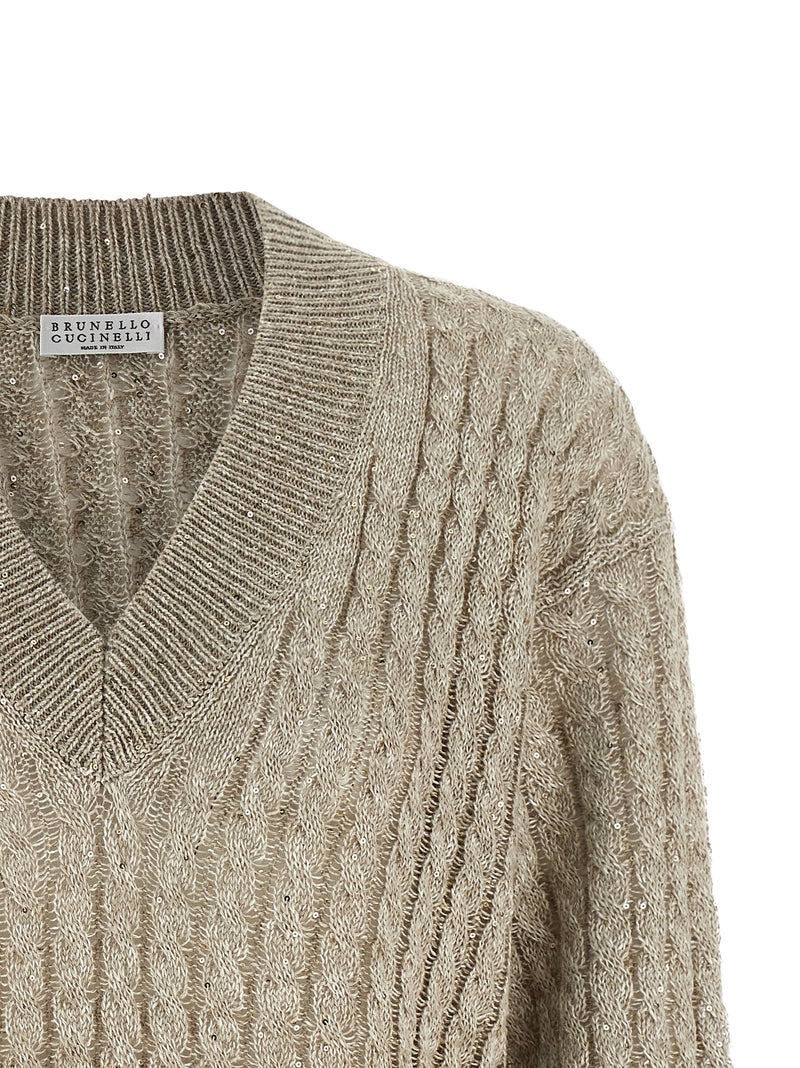 Brunello Cucinelli Micro Sequin Sweater | Urbalenti™ NYC
