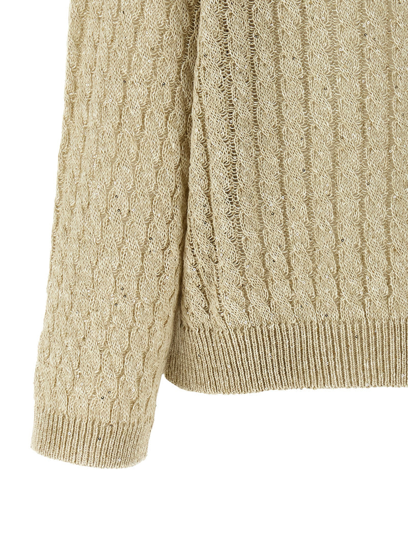 Brunello Cucinelli Brunello Cucinelli Dazzling Cable Sweater