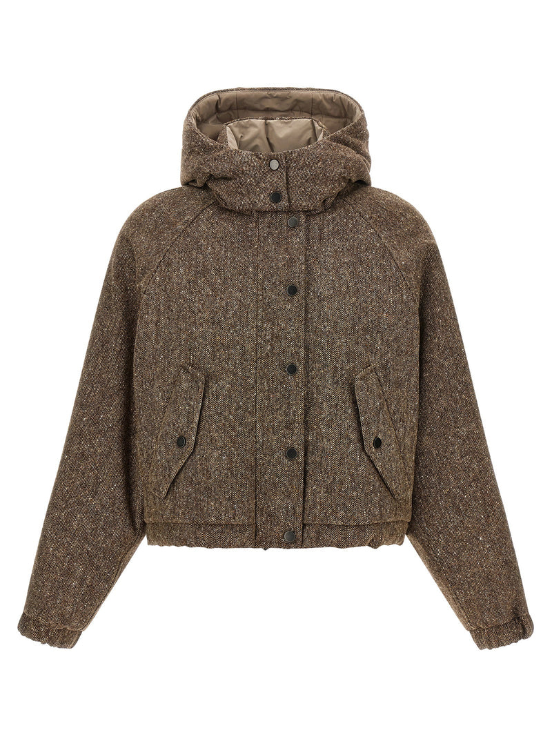Brunello Cucinelli Brunello Cucinelli Donegal Tweed Down Jacket