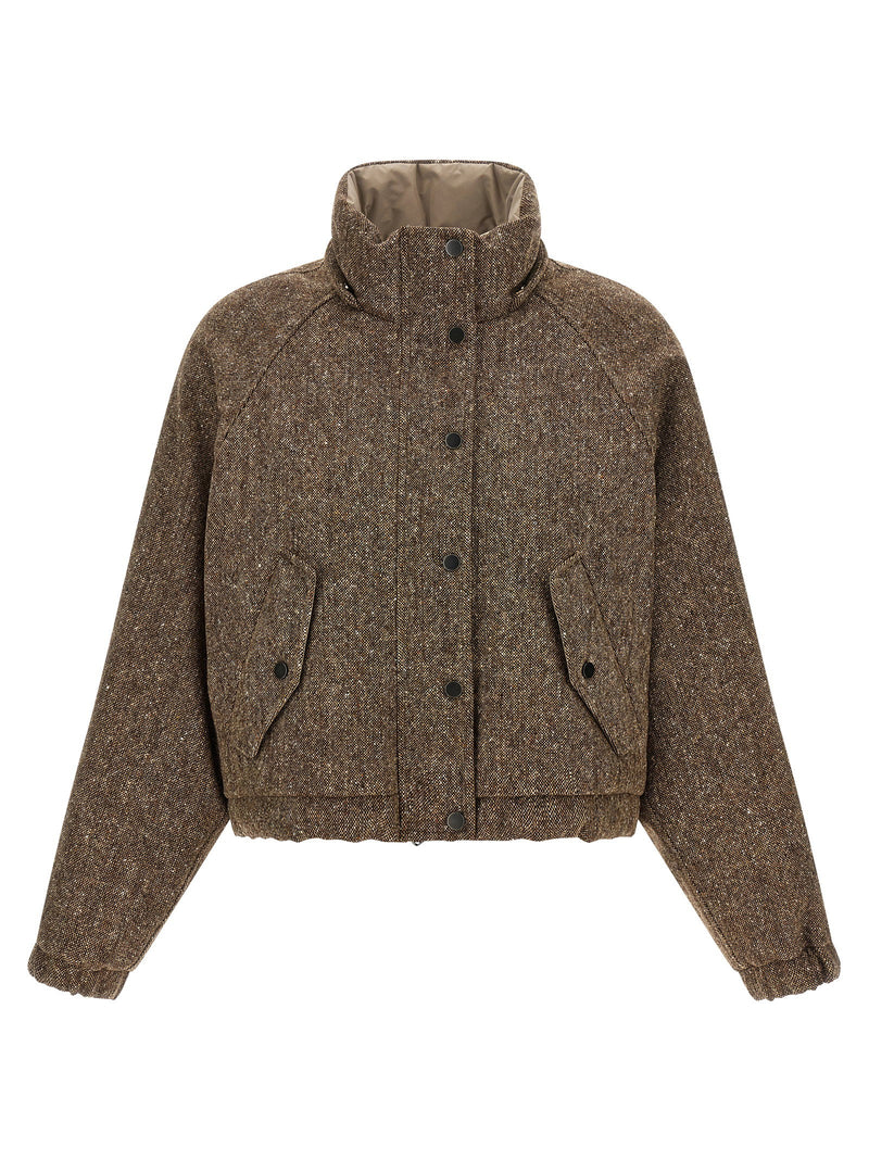 Brunello Cucinelli Brunello Cucinelli Donegal Tweed Down Jacket
