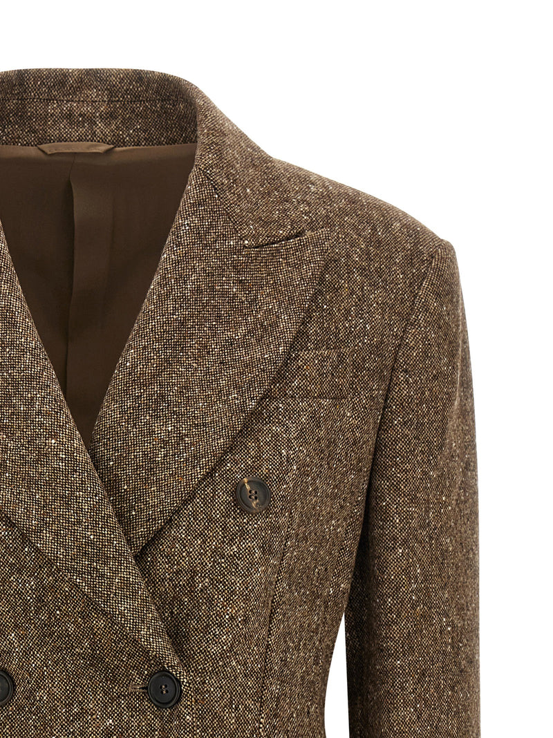 Brunello Cucinelli Brunello Cucinelli Donegal Wool Double-breasted Blazer