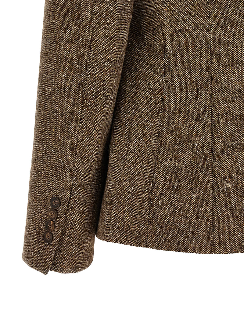 Brunello Cucinelli Brunello Cucinelli Donegal Wool Double-breasted Blazer