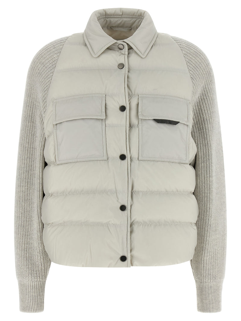 Brunello Cucinelli Shiny Flap Detail Down Jacket | Ur... | Urbalenti™ NYC