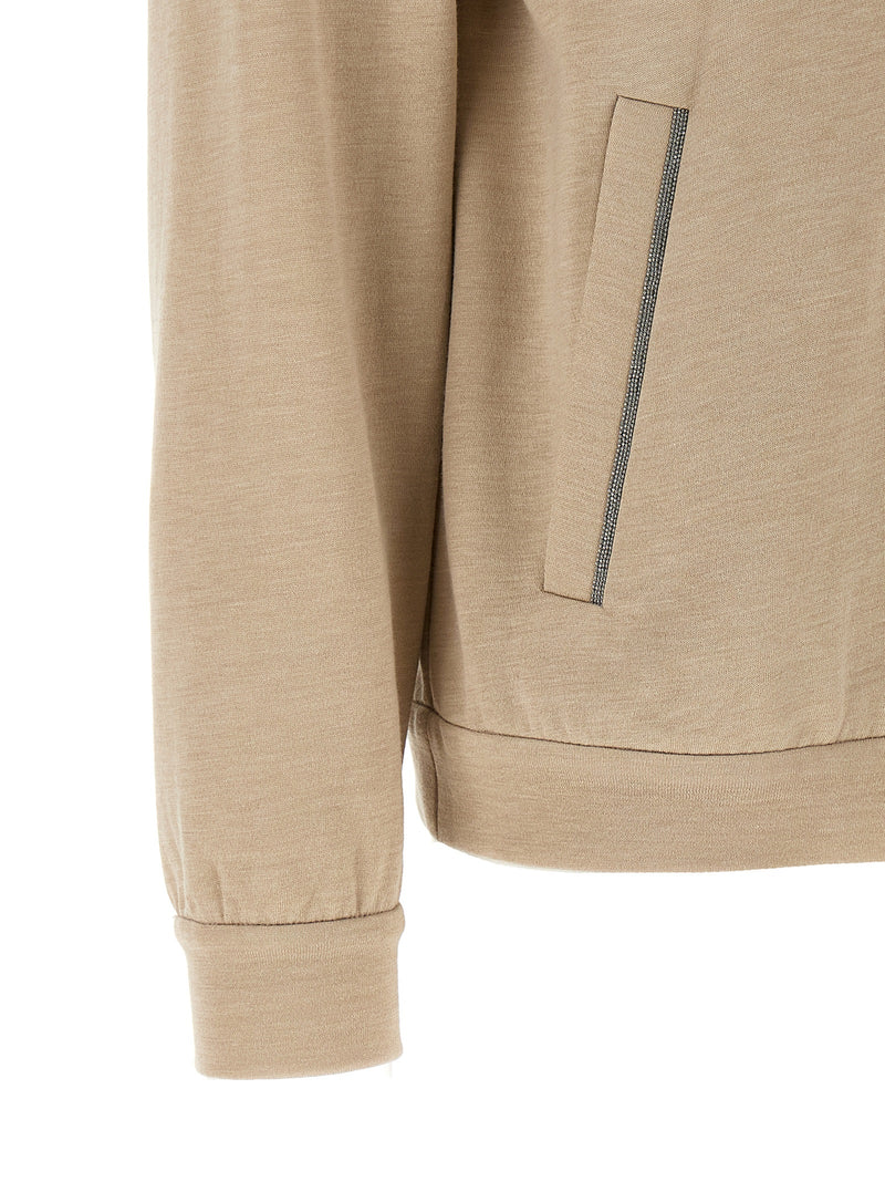 Brunello Cucinelli Precious Zipper Pull Hoodie | Urba... | Urbalenti™ NYC