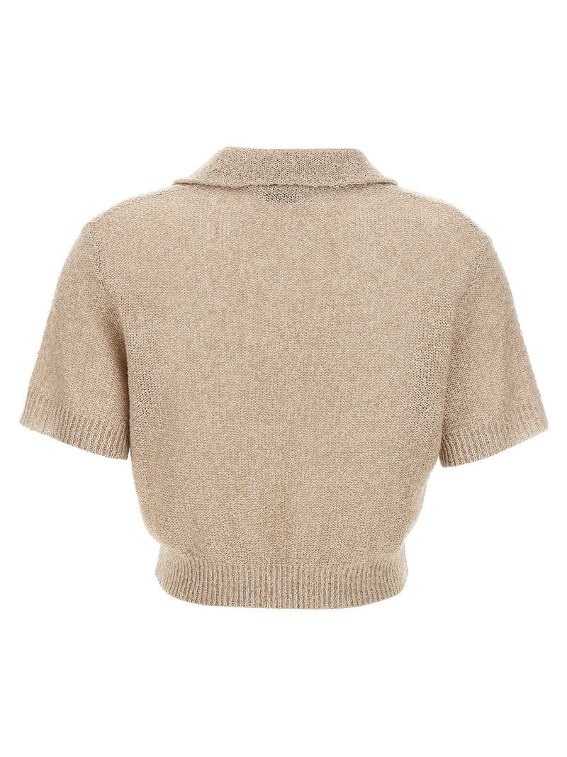 Brunello Cucinelli Sequin Polo Shirt | Urbalenti™ NYC