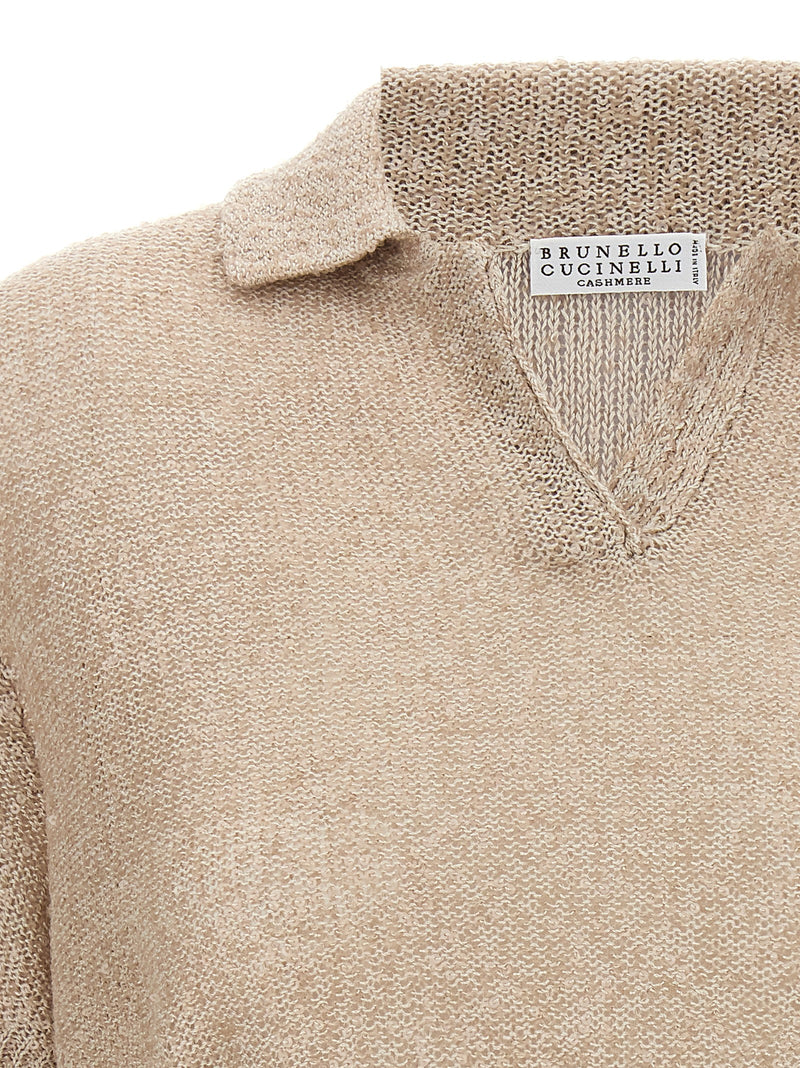 Brunello Cucinelli Sequin Polo Shirt | Urbalenti™ NYC