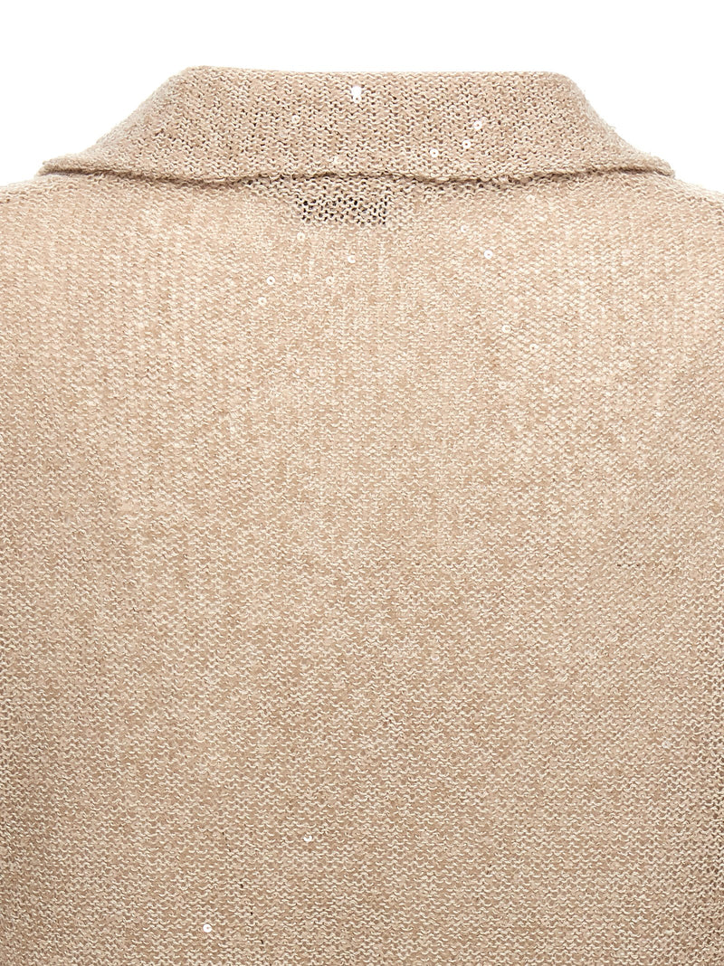 Brunello Cucinelli Sequin Polo Shirt | Urbalenti™ NYC