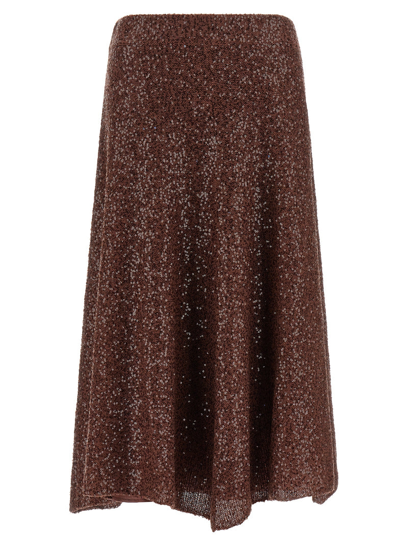 Brunello Cucinelli Micro-sequin Skirt | Urbalenti™ NYC