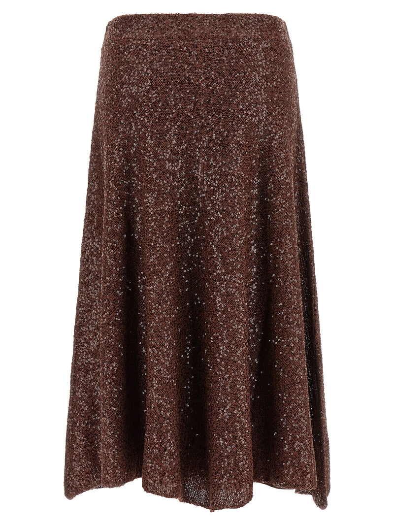 Brunello Cucinelli Micro-sequin Skirt | Urbalenti™ NYC