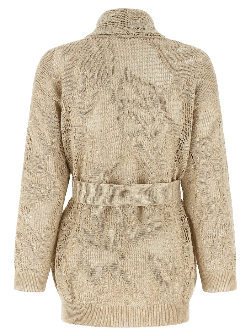 Brunello Cucinelli Crochet Cardigan | Urbalenti™ NYC