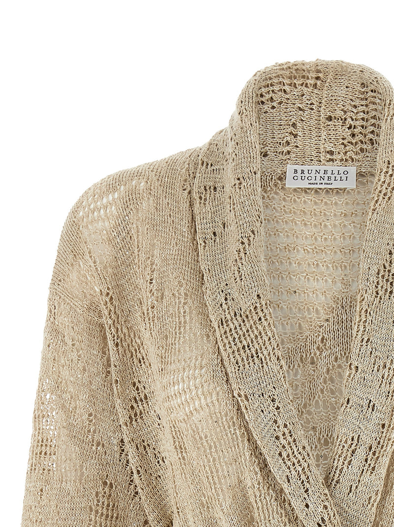Brunello Cucinelli Crochet Cardigan | Urbalenti™ NYC