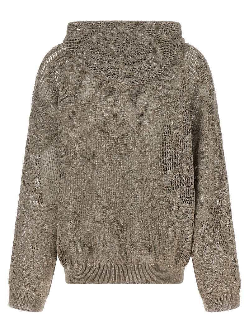 Brunello Cucinelli Brunello Cucinelli Openwork Hooded Sweater