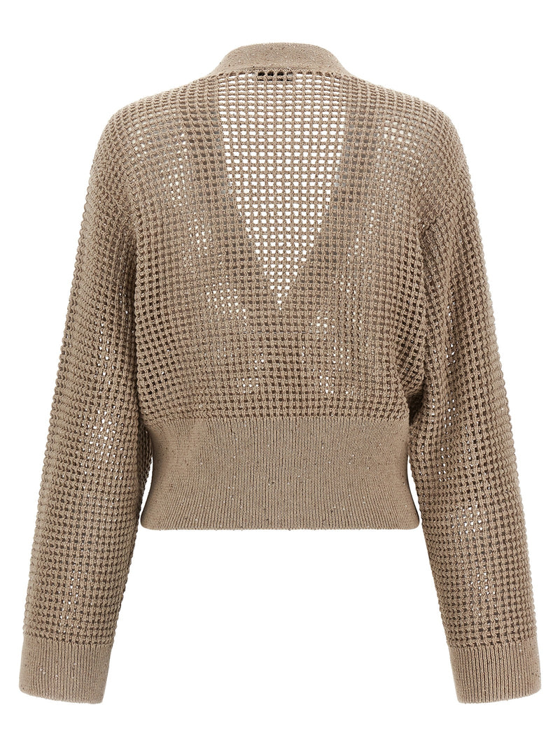 Brunello Cucinelli Cadrigan Sequin Mesh | Urbalenti™ NYC
