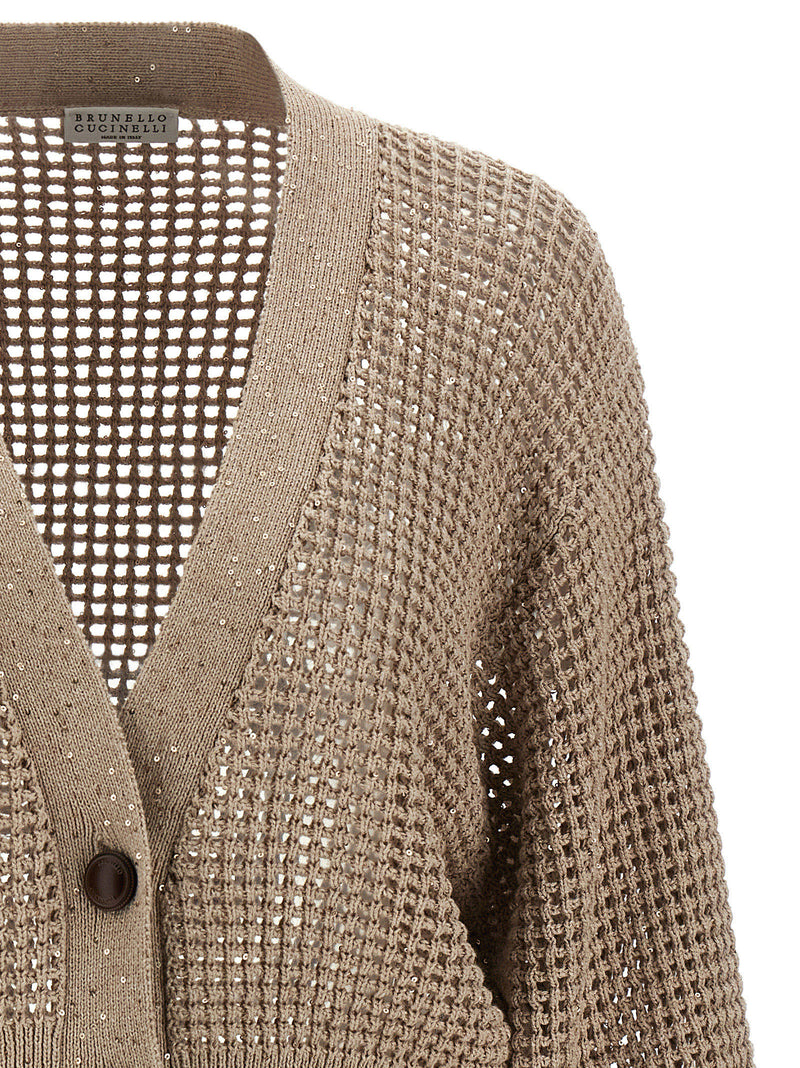 Brunello Cucinelli Cadrigan Sequin Mesh | Urbalenti™ NYC