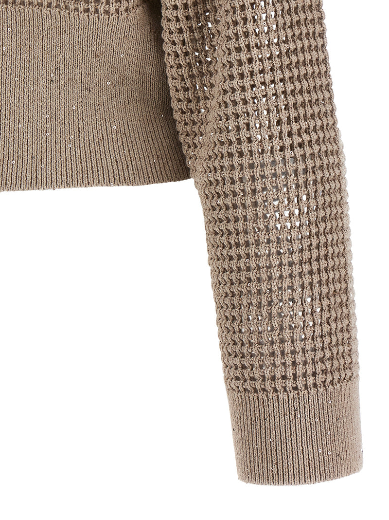 Brunello Cucinelli Cadrigan Sequin Mesh | Urbalenti™ NYC