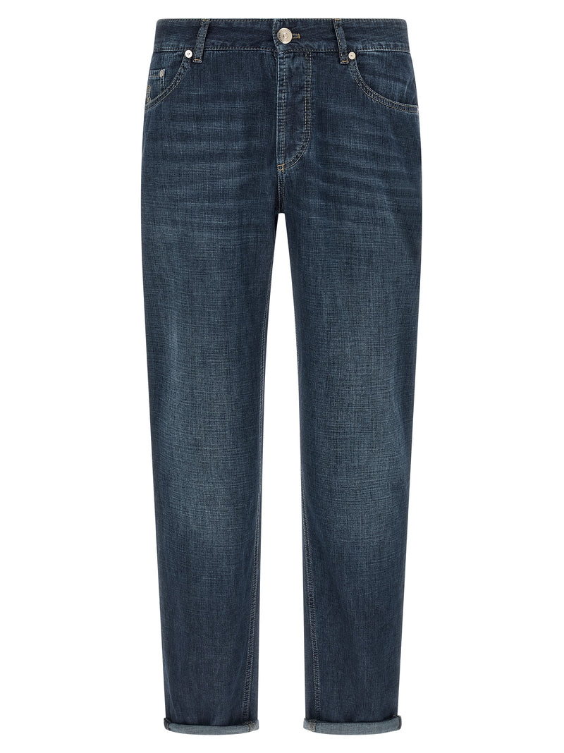 Brunello Cucinelli Japanese Denim Jeans - Leather - Style D3210C1468 | U... | Urbalenti™ NYC