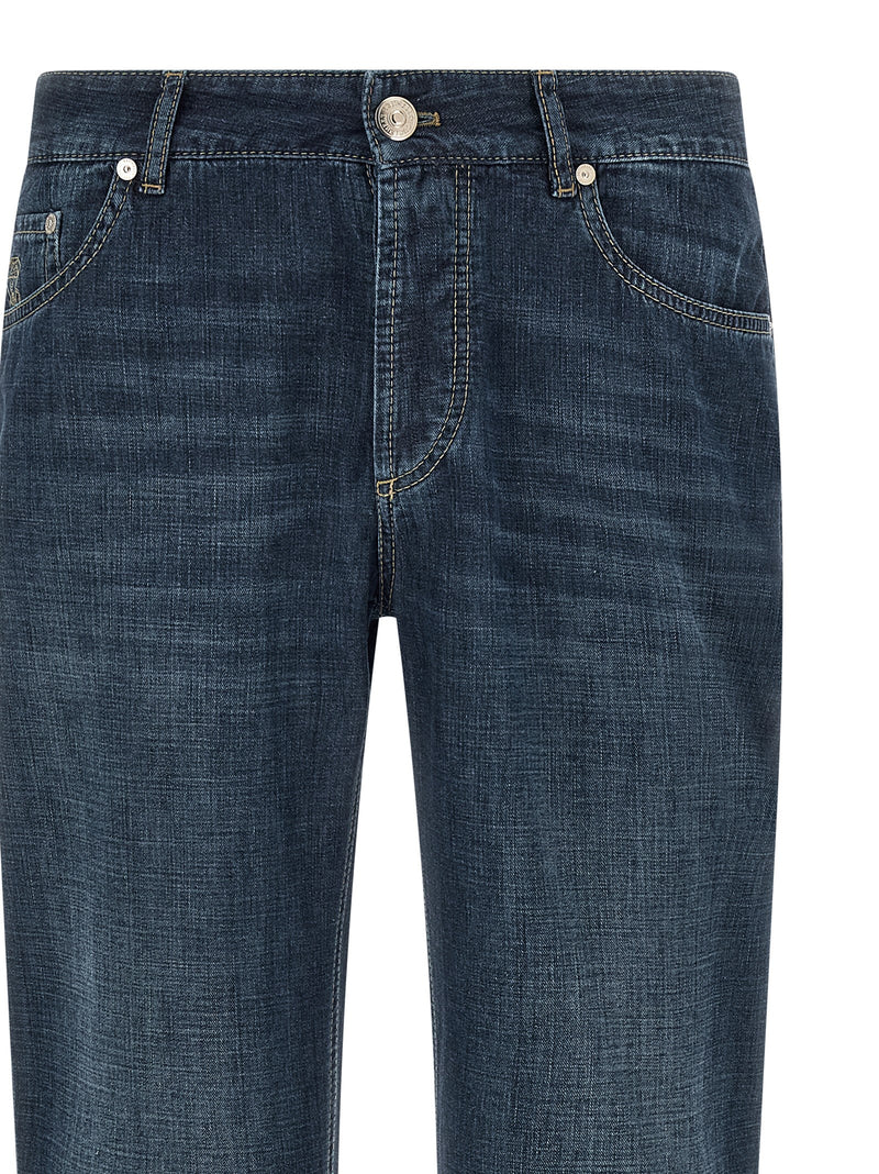 Brunello Cucinelli Japanese Denim Jeans - Leather - Style D3210C1468 | U... | Urbalenti™ NYC