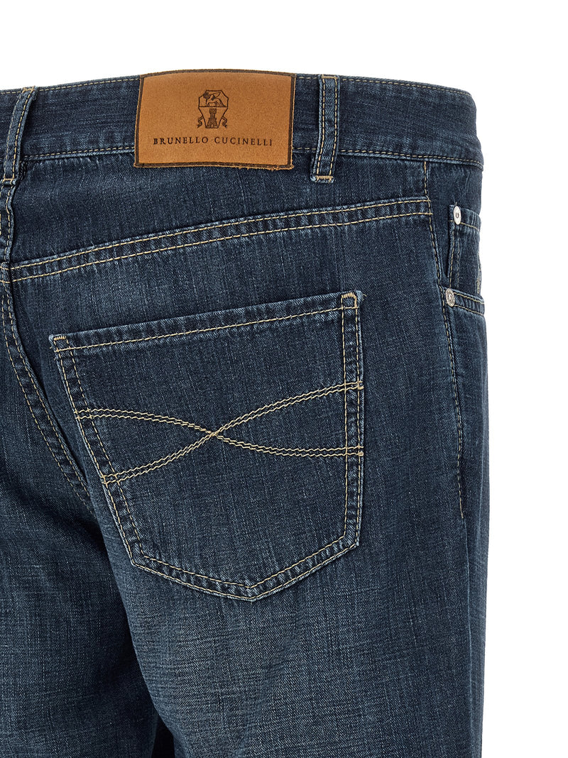 Brunello Cucinelli Japanese Denim Jeans - Leather - Style D3210C1468 | U... | Urbalenti™ NYC