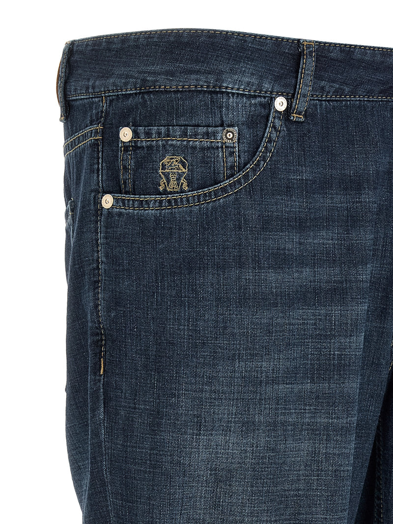 Brunello Cucinelli Japanese Denim Jeans - Leather - Style D3210C1468 | U... | Urbalenti™ NYC