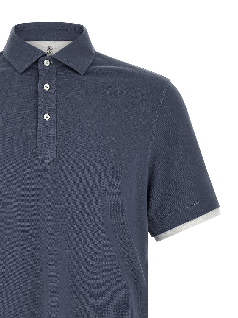 Brunello Cucinelli Brunello Cucinelli Double Layer Polo Shirt
