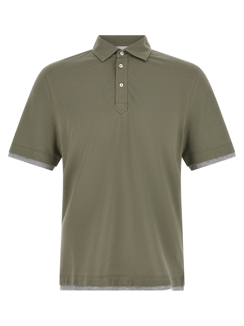 Brunello Cucinelli Brunello Cucinelli Faux Layering Polo Shirt