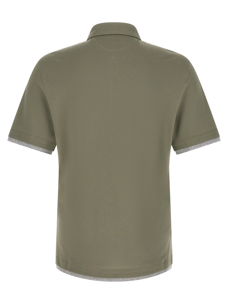 Brunello Cucinelli Brunello Cucinelli Faux Layering Polo Shirt