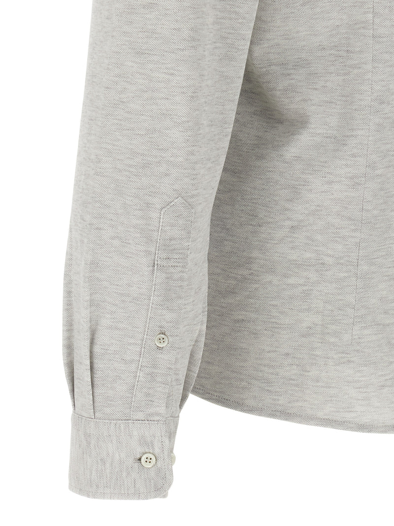 Brunello Cucinelli Piqué Cotton Shirt | Urbalenti™ NYC