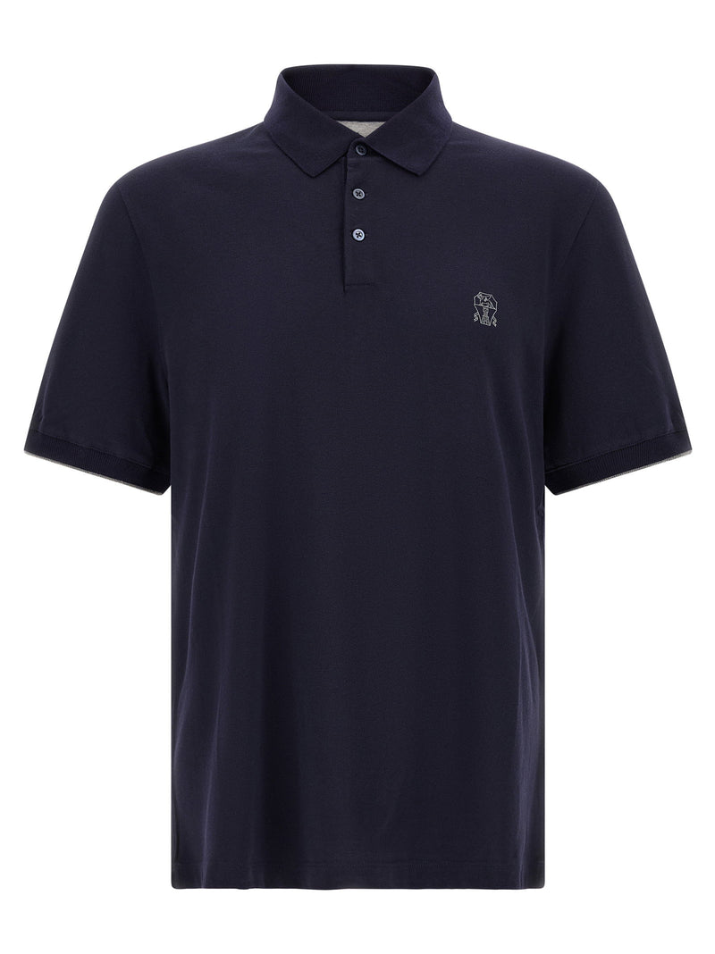 Brunello Cucinelli Brunello Cucinelli Logo Piqué Polo Shirt