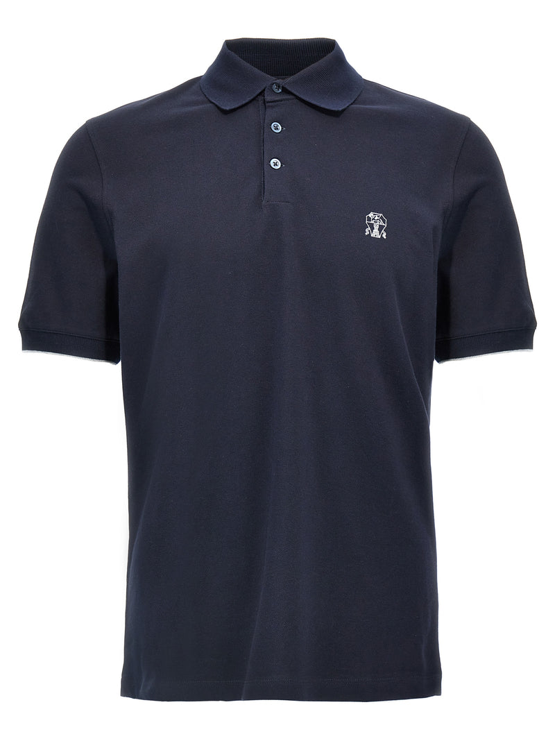Brunello Cucinelli Brunello Cucinelli Logo Piqué Polo Shirt
