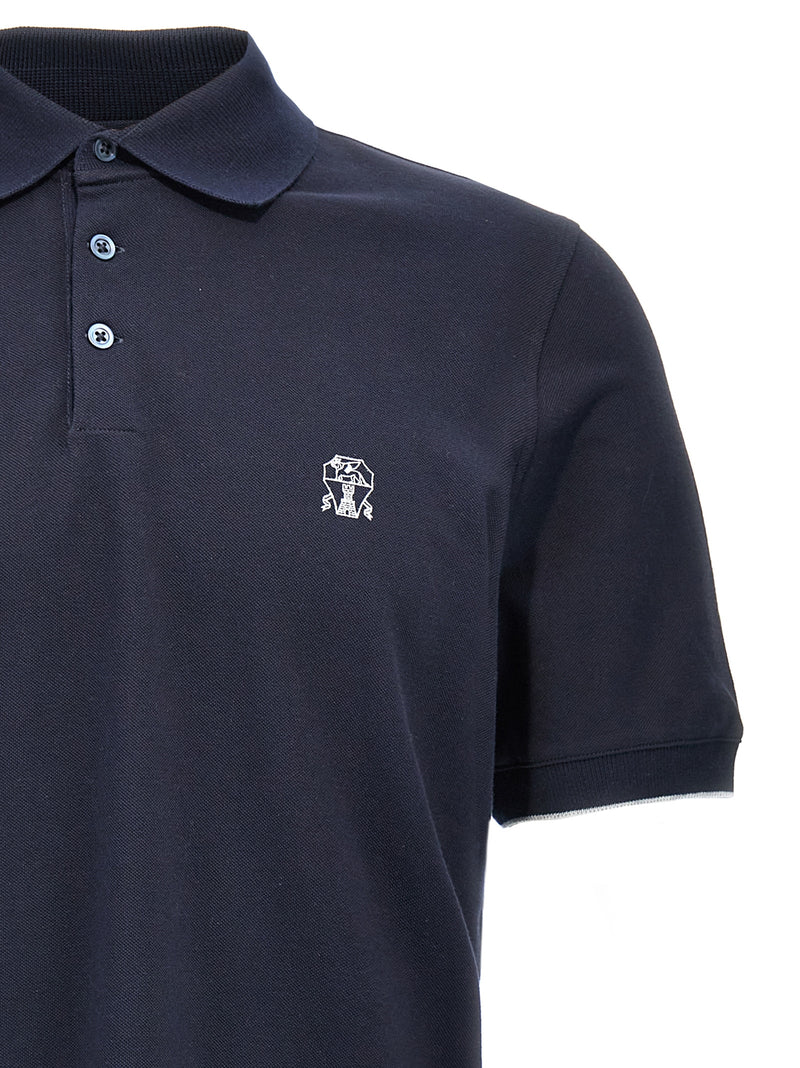 Brunello Cucinelli Brunello Cucinelli Logo Piqué Polo Shirt