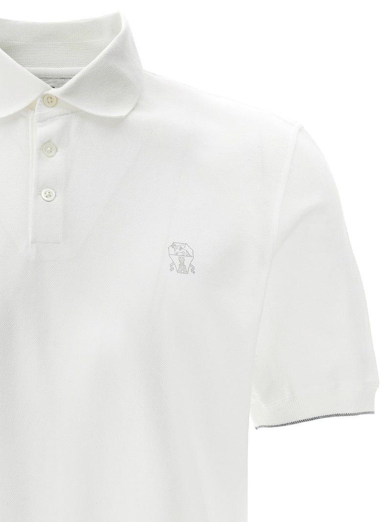 Brunello Cucinelli Brunello Cucinelli Logo Piqué Polo Shirt