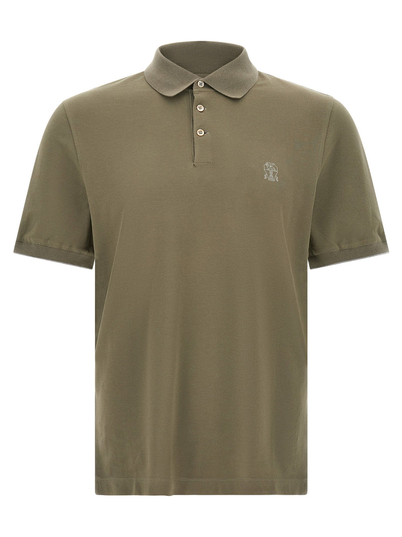Brunello Cucinelli Brunello Cucinelli Logo Piqué Polo Shirt
