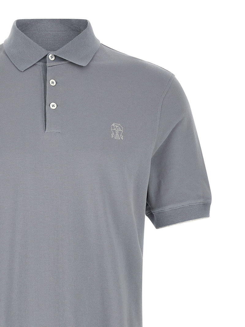 Brunello Cucinelli Piquet Polo Shirt | Urbalenti™ NYC
