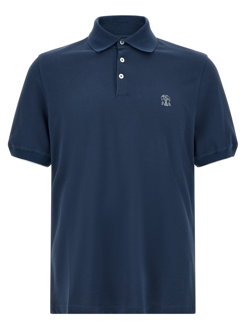 Brunello Cucinelli Brunello Cucinelli Logo Piqué Polo Shirt