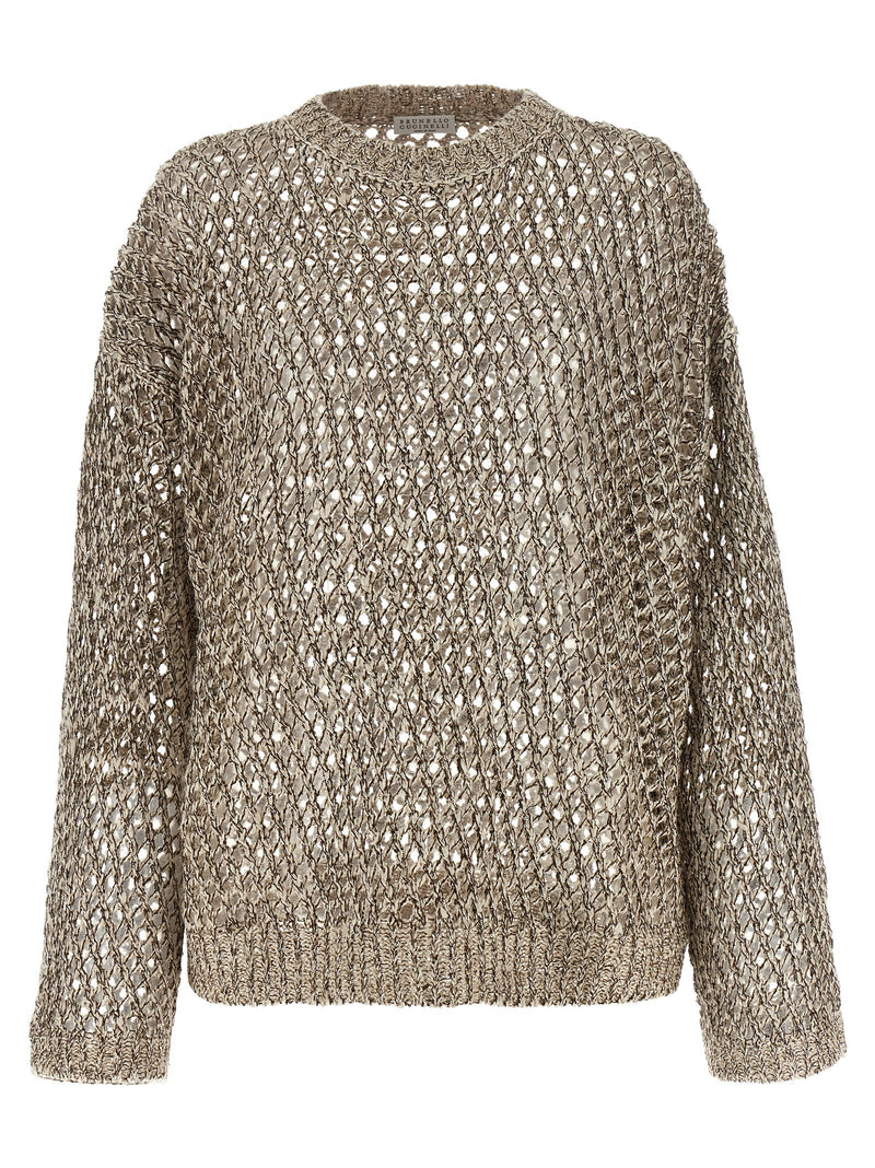 Brunello Cucinelli Dazzling Chiné Sweater | Urbalenti™ NYC
