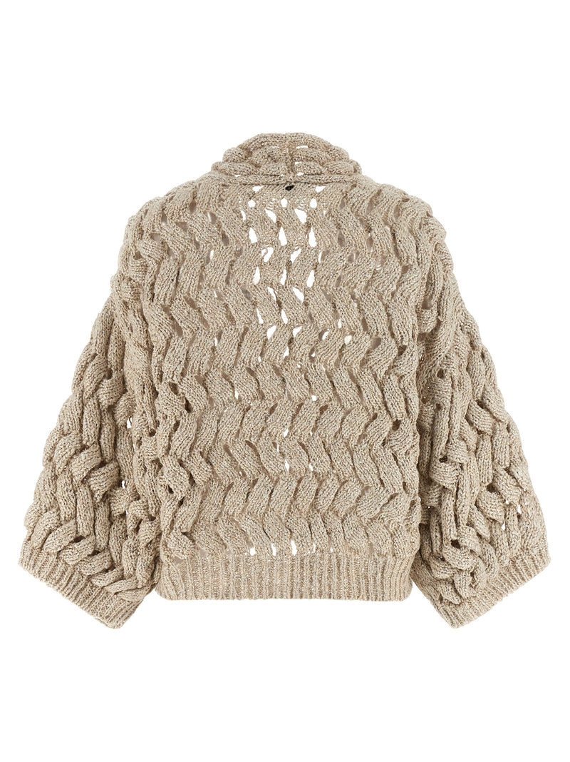 Brunello Cucinelli Dazzling Cable Cardigan | Urbalenti™ NYC