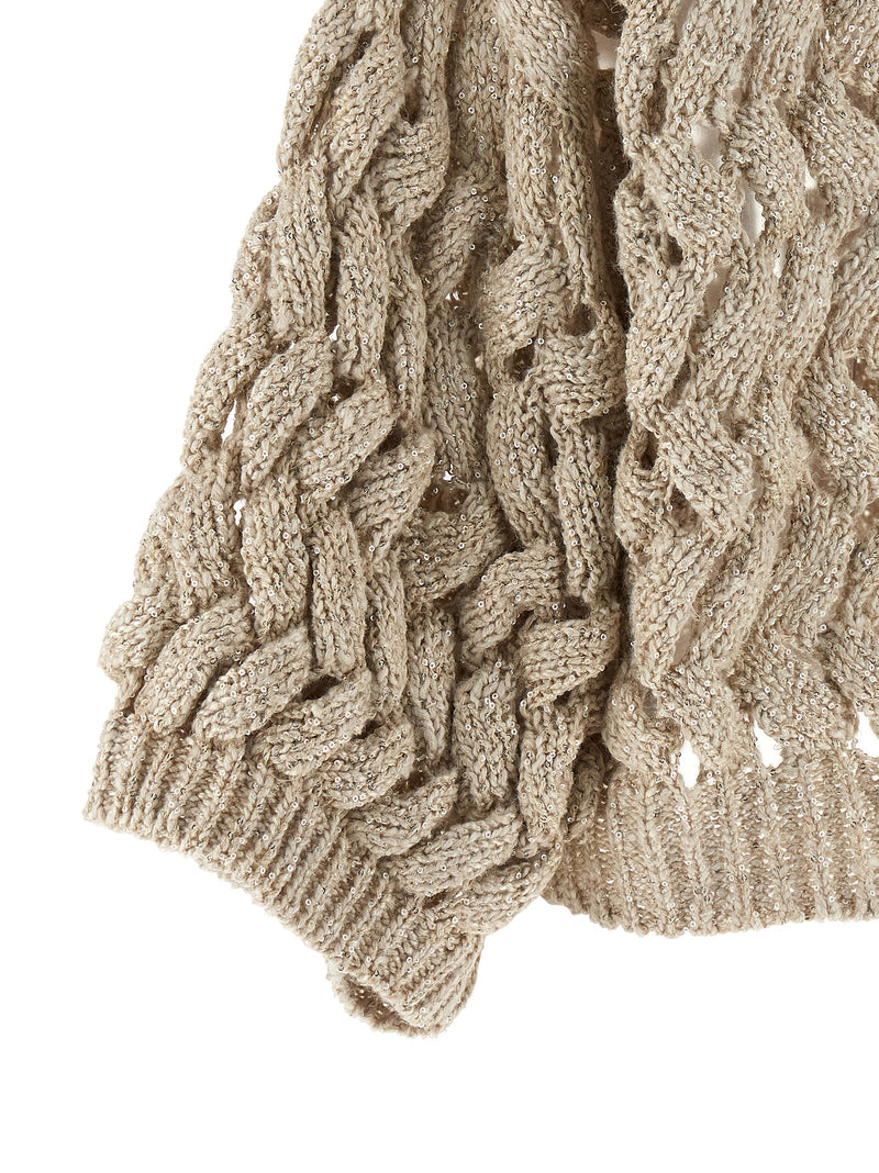 Brunello Cucinelli Dazzling Cable Cardigan | Urbalenti™ NYC