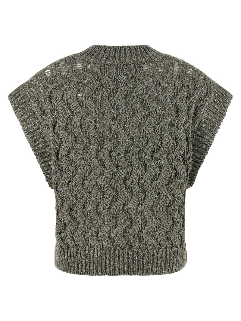 Brunello Cucinelli Dazzling Cable Vest | Urbalenti™ NYC