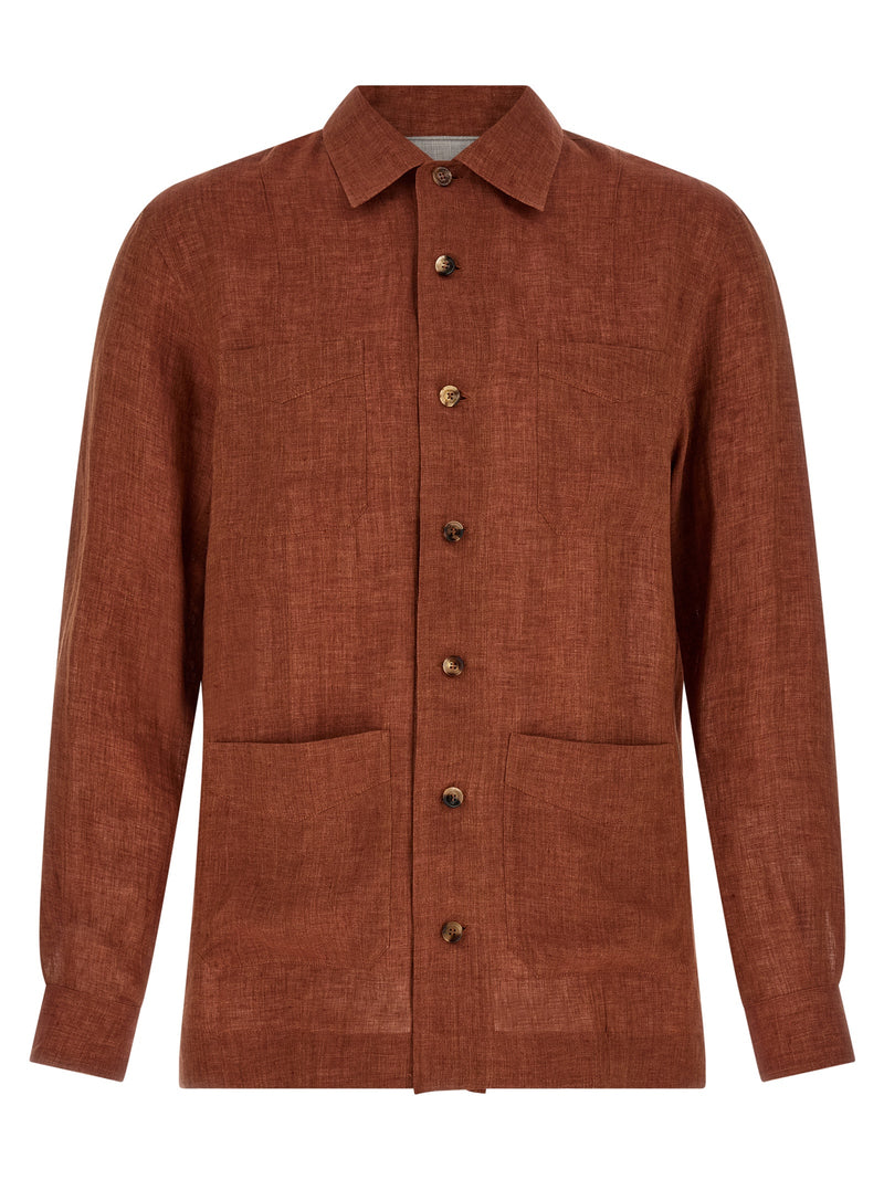 Brunello Cucinelli Linen Shirt | Urbalenti™ NYC