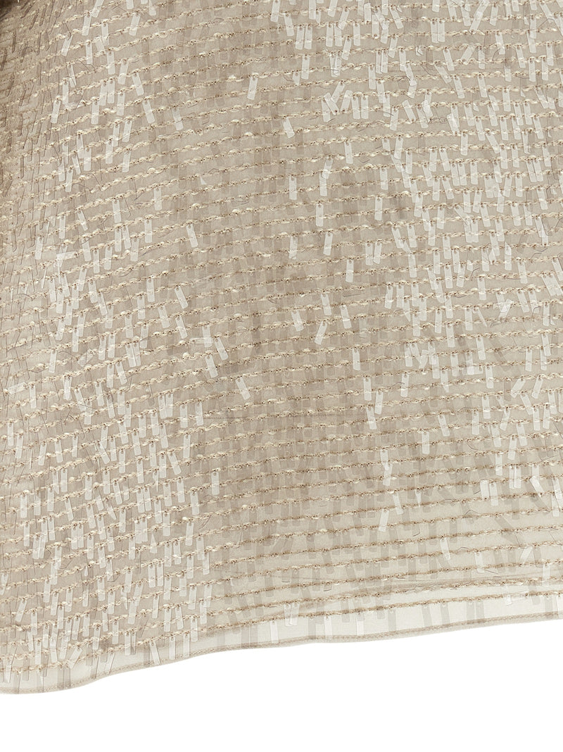 Brunello Cucinelli Dazzling Cascade Embroidery T-shirt | Urbalenti™ NYC