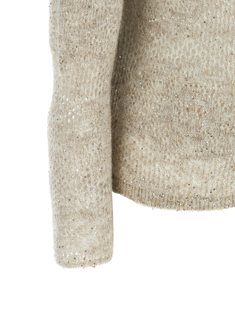 Brunello Cucinelli Brunello Cucinelli Flower Lace Sweater
